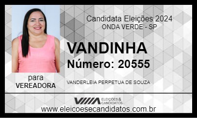 Candidato VANDINHA 2024 - ONDA VERDE - Eleições