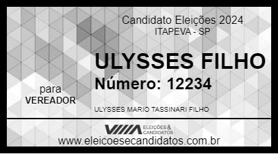 Candidato ULYSSES FILHO 2024 - ITAPEVA - Eleições