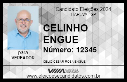 Candidato CELINHO ENGUE 2024 - ITAPEVA - Eleições