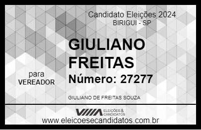 Candidato GIULIANO FREITAS 2024 - BIRIGUI - Eleições