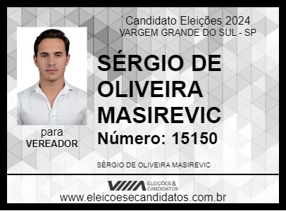 Candidato SÉRGIO DE OLIVEIRA MASIREVIC 2024 - VARGEM GRANDE DO SUL - Eleições