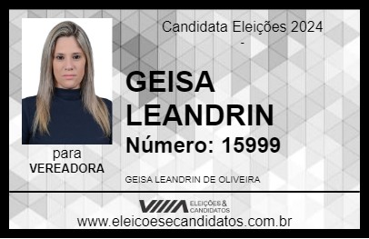 Candidato GEISA LEANDRIN 2024 - VARGEM GRANDE DO SUL - Eleições