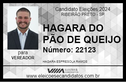 Candidato HAGARA DO PÃO DE QUEIJO 2024 - RIBEIRÃO PRETO - Eleições