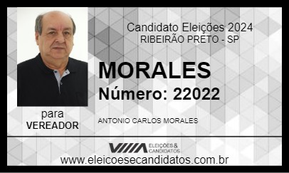 Candidato MORALES 2024 - RIBEIRÃO PRETO - Eleições