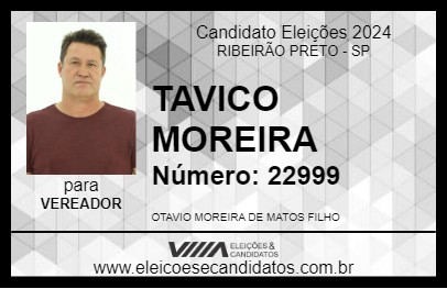 Candidato TAVICO MOREIRA 2024 - RIBEIRÃO PRETO - Eleições