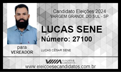 Candidato LUCAS SENE 2024 - VARGEM GRANDE DO SUL - Eleições