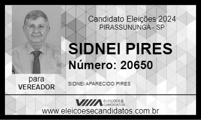 Candidato SIDNEI PIRES 2024 - PIRASSUNUNGA - Eleições