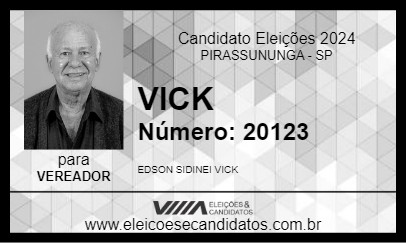 Candidato VICK 2024 - PIRASSUNUNGA - Eleições