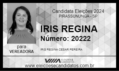 Candidato IRIS REGINA 2024 - PIRASSUNUNGA - Eleições