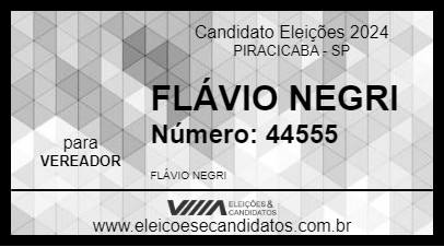 Candidato FLÁVIO NEGRI 2024 - PIRACICABA - Eleições