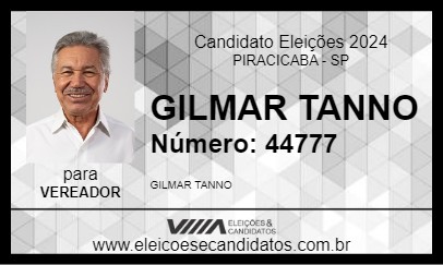 Candidato GILMAR TANNO 2024 - PIRACICABA - Eleições