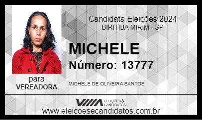 Candidato MICHELE 2024 - BIRITIBA MIRIM - Eleições