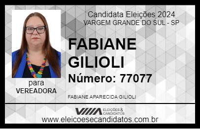 Candidato FABIANE GILIOLI 2024 - VARGEM GRANDE DO SUL - Eleições