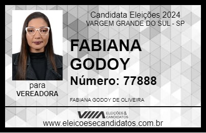 Candidato FABIANA GODOY 2024 - VARGEM GRANDE DO SUL - Eleições