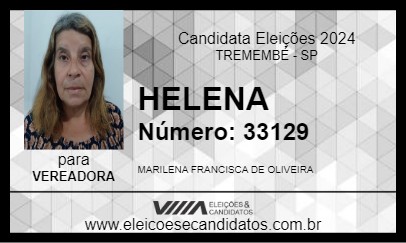 Candidato HELENA 2024 - TREMEMBÉ - Eleições