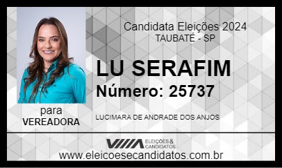 Candidato LU SERAFIM 2024 - TAUBATÉ - Eleições