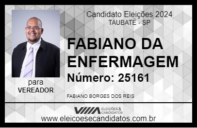 Candidato FABIANO DA ENFERMAGEM 2024 - TAUBATÉ - Eleições