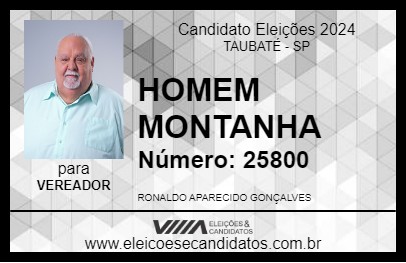 Candidato HOMEM MONTANHA 2024 - TAUBATÉ - Eleições