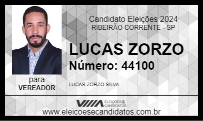 Candidato LUCAS ZORZO 2024 - RIBEIRÃO CORRENTE - Eleições