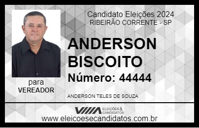 Candidato ANDERSON BISCOITO 2024 - RIBEIRÃO CORRENTE - Eleições