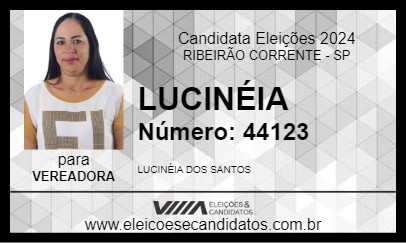 Candidato LUCINÉIA 2024 - RIBEIRÃO CORRENTE - Eleições