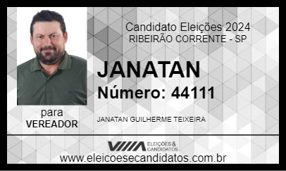 Candidato JANATAN 2024 - RIBEIRÃO CORRENTE - Eleições