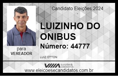 Candidato LUIZINHO DO ONIBUS 2024 - RIBEIRÃO CORRENTE - Eleições