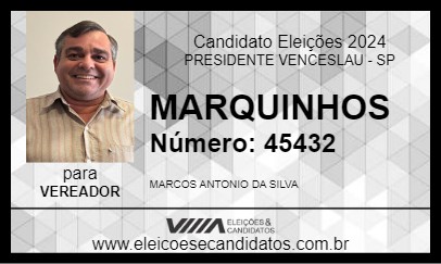 Candidato MARQUINHOS 2024 - PRESIDENTE VENCESLAU - Eleições