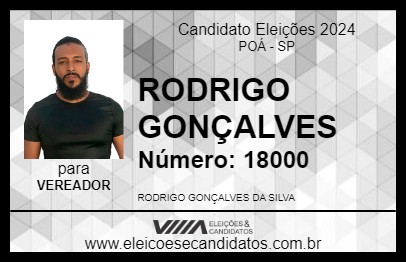 Candidato RODRIGO GONÇALVES 2024 - POÁ - Eleições