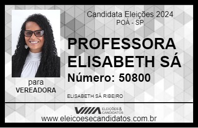 Candidato PROFESSORA ELISABETH SÁ 2024 - POÁ - Eleições