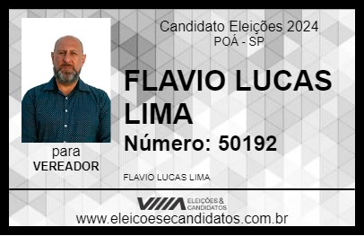 Candidato FLAVIO LUCAS LIMA 2024 - POÁ - Eleições