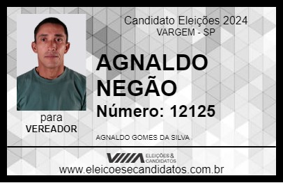 Candidato AGNALDO NEGÃO 2024 - VARGEM - Eleições