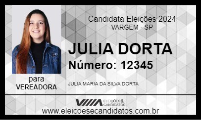 Candidato JULIA DORTA 2024 - VARGEM - Eleições