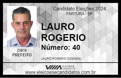 Candidato LAURO ROGERIO 2024 - FARTURA - Eleições