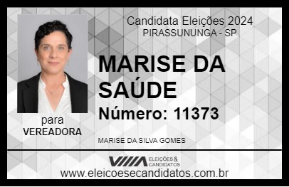 Candidato MARISE DA SAÚDE 2024 - PIRASSUNUNGA - Eleições