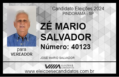 Candidato ZÉ MARIO SALVADOR 2024 - PINDORAMA - Eleições