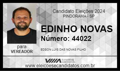 Candidato EDINHO NOVAS 2024 - PINDORAMA - Eleições