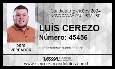 Candidato LUÍS CEREZO 2024 - NOVA CANAÃ PAULISTA - Eleições