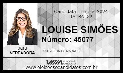 Candidato LOUISE SIMÕES 2024 - ITATIBA - Eleições