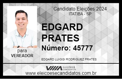 Candidato EDGARD PRATES 2024 - ITATIBA - Eleições