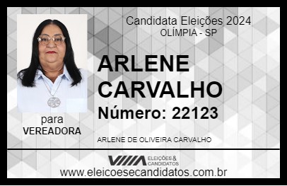 Candidato ARLENE CARVALHO 2024 - OLÍMPIA - Eleições