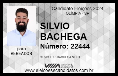 Candidato SILVIO BACHEGA 2024 - OLÍMPIA - Eleições