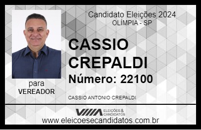 Candidato CASSIO CREPALDI 2024 - OLÍMPIA - Eleições