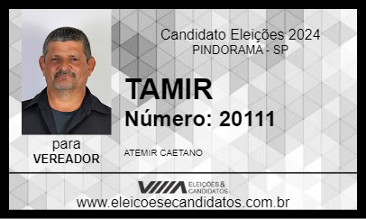 Candidato TAMIR 2024 - PINDORAMA - Eleições