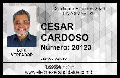 Candidato CESAR CARDOSO 2024 - PINDORAMA - Eleições