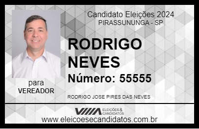 Candidato RODRIGO NEVES 2024 - PIRASSUNUNGA - Eleições