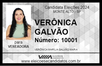 Candidato VERÔNICA GALVÃO 2024 - MONTE ALTO - Eleições