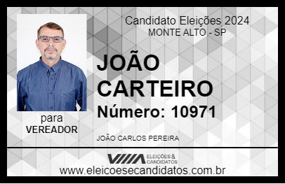 Candidato JOÃO CARTEIRO 2024 - MONTE ALTO - Eleições