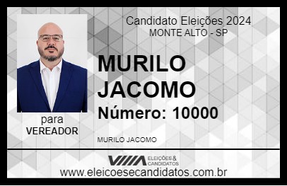 Candidato MURILO JACOMO 2024 - MONTE ALTO - Eleições