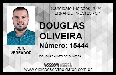 Candidato DOUGLAS OLIVEIRA 2024 - FERNANDO PRESTES - Eleições